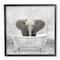 Stupell Industries Baby Elephant Bath Time Cute Animal Framed Wall Art